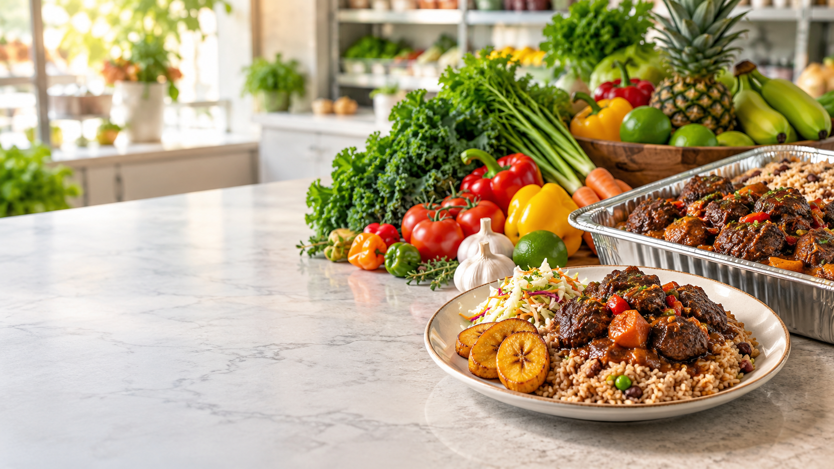 Illustrative catering spread. Ask BlessLiz about menus for your event.